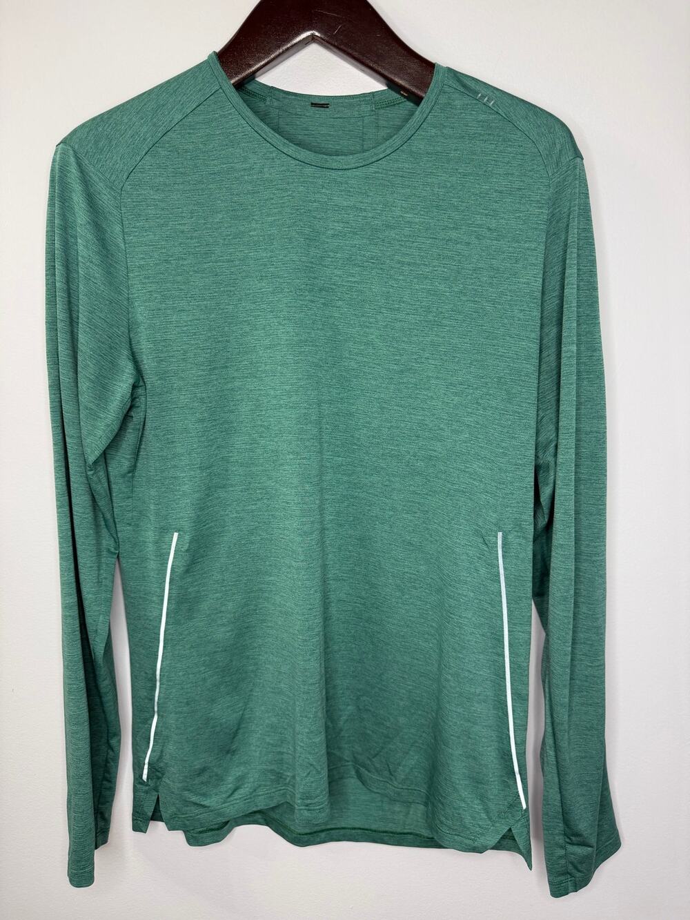 Lululemon Men’s Fast and Free Long Sleeve Shirt Top Heathered Teal Lagoon